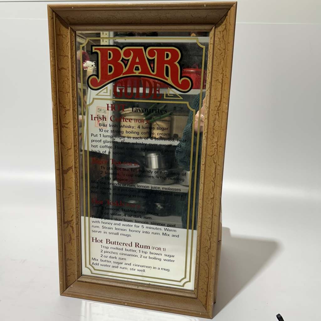 BAR MIRROR, Menu 32.5cm x 58cm